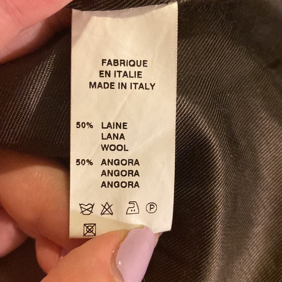 CHOCOLATE BROWN ITALIAN WOOL PEA COAT - Picture 5 of 8